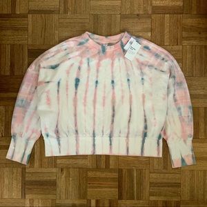 NWT white tie dye sweater